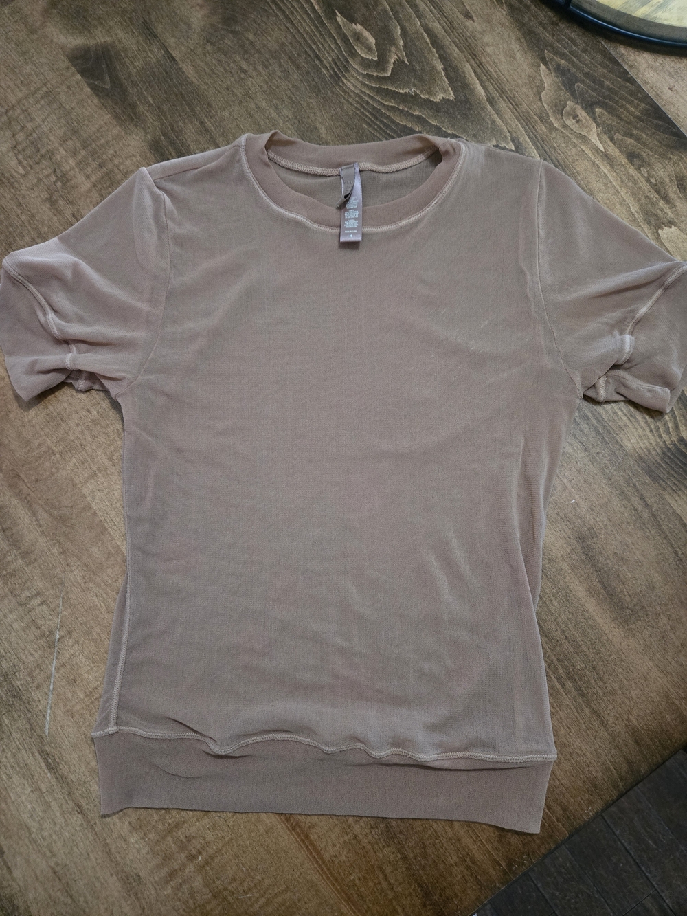 Skims Nude Sheer Top